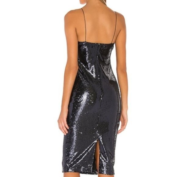 NWT Likely Reese Dress Navy Blue Midi Spaghetti - Picture 2 of 9